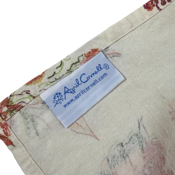 April Cornell Set 4 of Beige Fall Leaves 100% Cotton Cloth Napkins Autumn Decor - Picture 4 of 5
